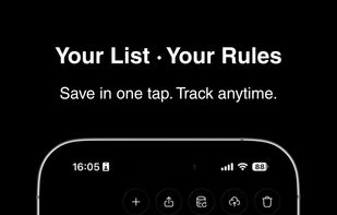 Save in one tap. Track anytime.