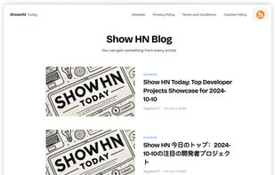 ShowHN Today screenshot 1