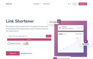 Link shortener page of Shurli.at for creating and managing short URLs.
