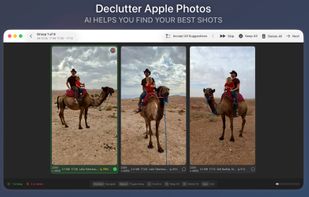 Compare similar photos side-by-side.  AI suggests a best photo to keep, or choose yourself.