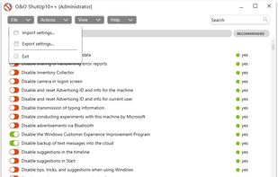 ShutUp10++ screenshot 2