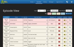 Daily schedule "List" episode view layout