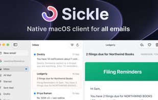 Sickle on macOS: every account in one inbox