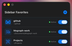 SidebarFavorites screenshot 2