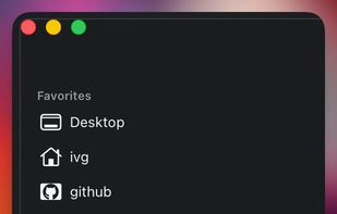 SidebarFavorites screenshot 1