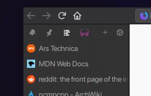 Sidebery screenshot 1