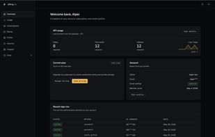 SiftingIO Dashboard - Overview