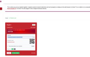For every playlist you get a personal URL/Code. To play it, type it in your browser or our app. You can use as many screens as you want with one account.