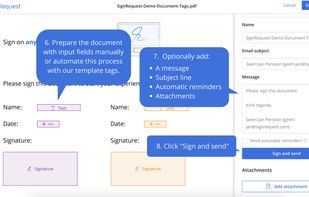 Step 2: Prepare document before sending 