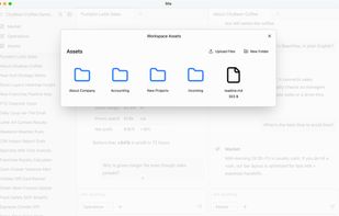 Files in a workspace of Sila
