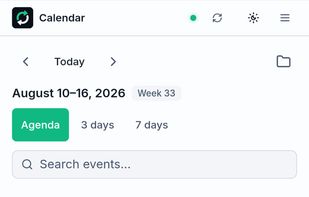 Mobile: Calendar, agenda, light