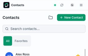 Mobile: Contacts, light