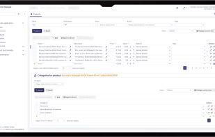 Example of a low-code developed application list screen with filters.