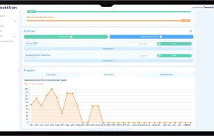 Example of a low-code application dashboard with reporting