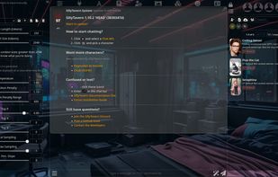 Customized interface with 'bedroom cyberpunk' background, background blur and custom background enabled