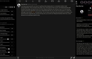 Default chat interface in Advanced Mode with 'Character Management' and 'AI Response Configuration' interfaces open