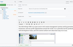 SilverStripe screenshot 3