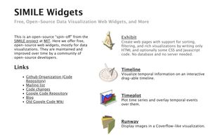 SIMILE Widgets screenshot 1
