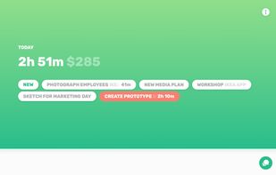 Main view. Click once on a track to start it!