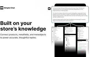 Answers come from products, metafields, articles, and FAQs of the store.