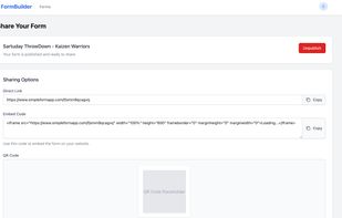 Share your form to capture leads or embed the form on your website