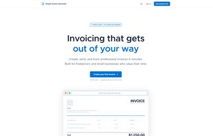Clean landing page with pricing plans and feature overview