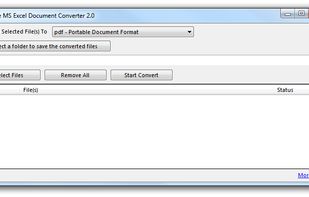 Simple Microsoft Excel Documents Converter screenshot 1