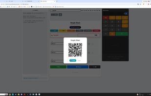 Share any sheet with a QR code.

Open the same calculation instantly on another device.