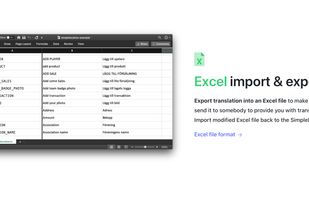 SimpleLocalize Export & import with Microsoft Excel.