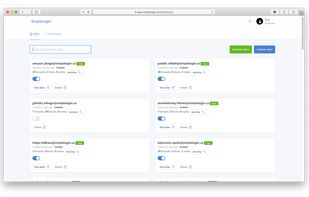 Alias management dashboard.