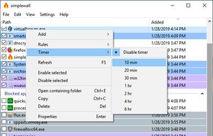 Right Click on an Application