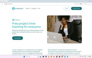 Simplitrack start page