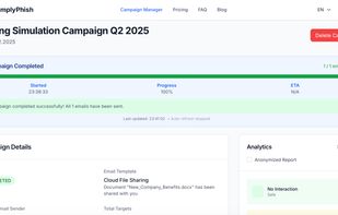 Real-time Phishing simulation overview