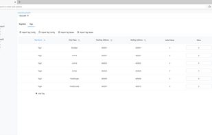 Tags linked to registers