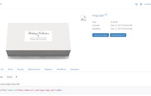 You can covert your 360 spins to videos or GIFs.