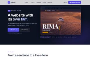 Premium sites built around a short film of the business.