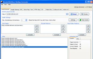 WonderWebWare Sitemap Generator screenshot 1