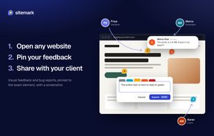 Open any website, pin your feedback, share it with your client.