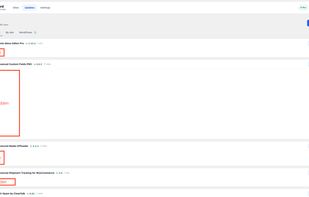 Updates page with redacted website names for privacy.