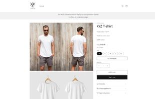 "Find my size" call to action on product page