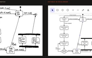 From napkin into Excalidraw in one minute - clean, sharp and editable.