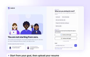 Start from your goal: a first job or internship, a new job or field, or growth where you are.