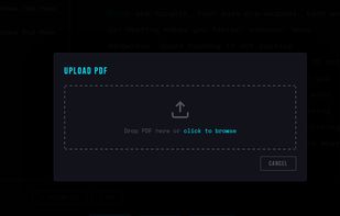 Showing uploading PDFs into the app which allows you to speed read PDFs in Reading Phenom.