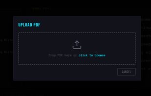 Showing uploading PDFs into the app.