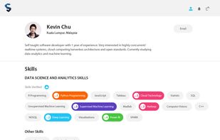 User profile of job seekers