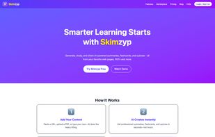 Skimzyp Landing Page