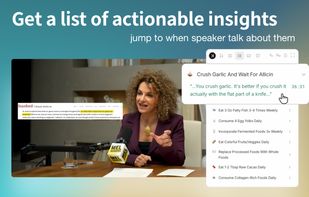 Get a list of actionable insights, each grounded by a video timestamp 