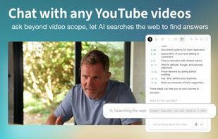Chat with any YouTube videos and let it search the web to find you answers while you stay on YouTube