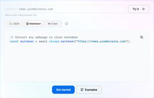 Sdk example to convert website to markdown