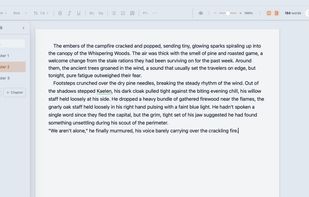 The text editor for writing your manuscript